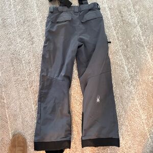 Spyder Boys Dark Gray Ski Pants with Black Accents